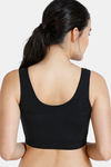 Zivame At Home Double Layered Non Wired 3/4th Coverage Sleep Bra - Anthracite — thumbnail 2
