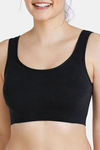Zivame At Home Double Layered Non Wired 3/4th Coverage Sleep Bra - Anthracite — thumbnail 4