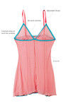 Zivame Sundown Collection Soft Mesh Flyaway Babydoll-Pink — thumbnail 6