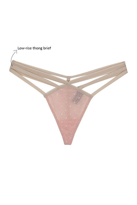 Zivame  Summer Bounty Low Rise Sheer Thong Panty-Coral — image 5