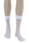 Zivame Sheer Knee Length Socks- White — thumbnail 8