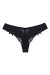 Zivame All That Lace Low Rise Sheer Thong Panty-Black — thumbnail 7