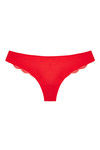 Zivame Laser Cut Front Lace Touch Thong Panty-Red — thumbnail 6