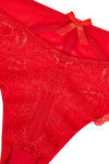 Zivame Laser Cut Front Lace Touch Thong Panty-Red — thumbnail 8