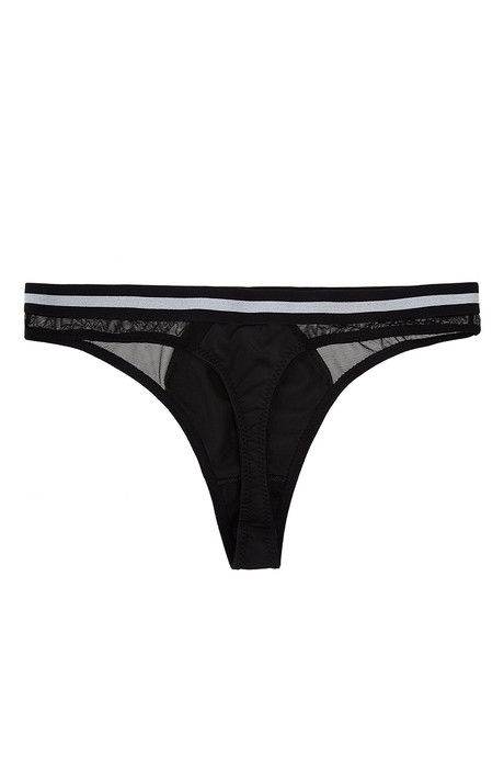 Zivame Abstract Print Low Waist Thong Panty-Black — image 7