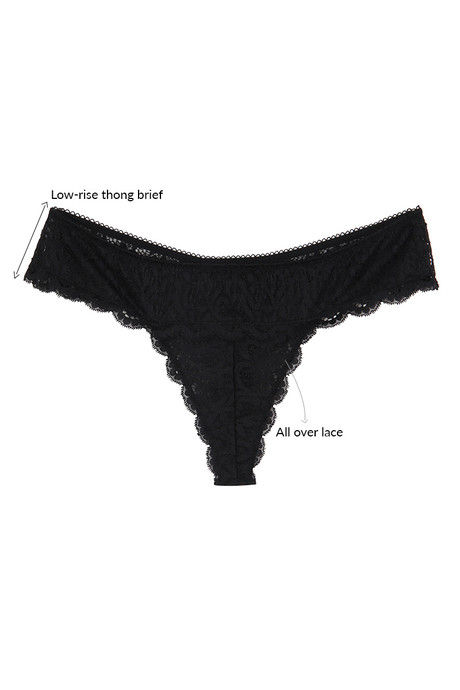 Zivame  Summer Bounty Low Rise Sheer Thong Panty-Black — image 6