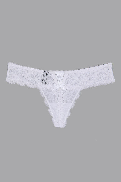 Zivame  Summer Bounty Low Rise Sheer Thong Panty-White — image 6