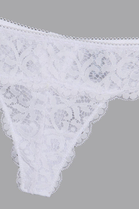 Zivame  Summer Bounty Low Rise Sheer Thong Panty-White — image 7