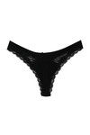 Zivame  Luxe Lace Low Rise Thong Panty- Black — thumbnail 7