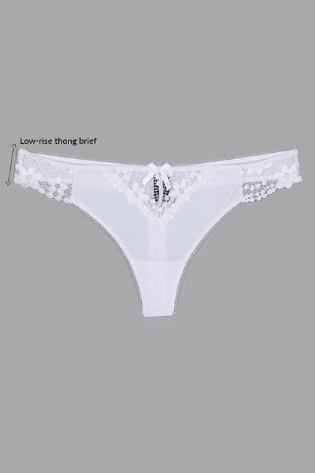 Zivame  Summer Bounty Low Rise Sheer Thong -White — image 6