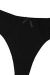Zivame  Luxe Lace  Low Rise Thong Panty- Black — thumbnail 8