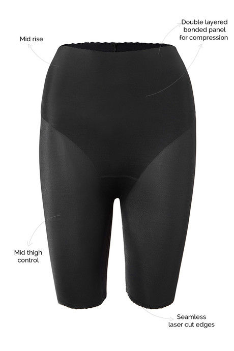 Zivame Body Sculpting Highwaist Thigh Shaper - Black — image 6