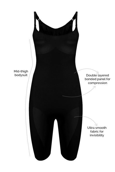 Zivame Body Sculpting Shorts Length Bodysuit Underbust - Black — image 6