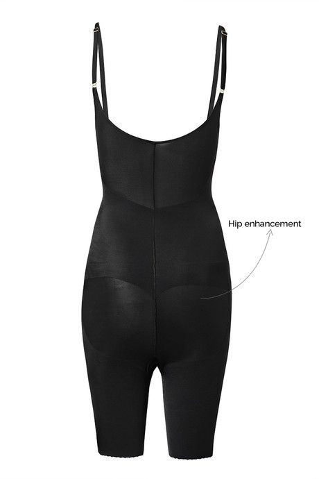 Zivame Body Sculpting Shorts Length Bodysuit Underbust - Black — image 8