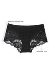 Zivame  Luxe Lace Embellished Boyshort Panty- Black — thumbnail 6