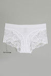 Zivame  Luxe Lace  Embellished Boyshort Panty- White — thumbnail 6