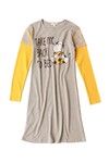 Zivame Cotton CoZzzies Star Cartoon Nightdress- Grey — thumbnail 6