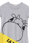 Zivame After Hours Cotton Short Nighty- Grey n Yellow — thumbnail 8
