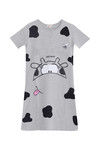 Zivame After Hours Cotton Short Nighty- Grey Melange — thumbnail 6