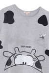 Zivame After Hours Cotton Short Nighty- Grey Melange — thumbnail 9