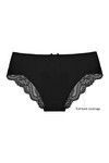Zivame Laser Cut Front Lace Touch Bikini Panty-Black — thumbnail 6
