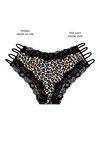 Zivame Lace Touch Hipster Panty With Strappy Sides- Black Leopard Print — thumbnail 6