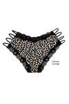 Zivame Lace Touch Hipster Panty With Strappy Sides- Black Leopard Print — thumbnail 7