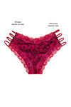 Zivame Lace Touch Hipster Panty With Strappy Sides-Coral — thumbnail 5