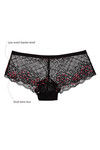 Zivame All Lace Sheer Floral Mid Rise Hipster-Black — thumbnail 6