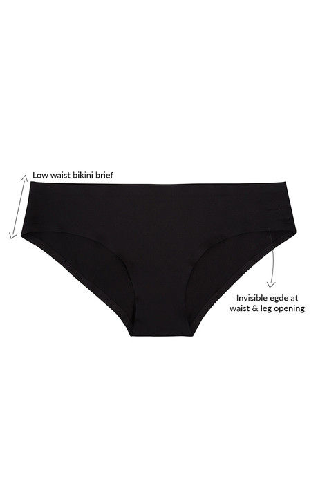 Zivame High On Comfort No Panty Line Bonded Bikini Panty-Black — image 5