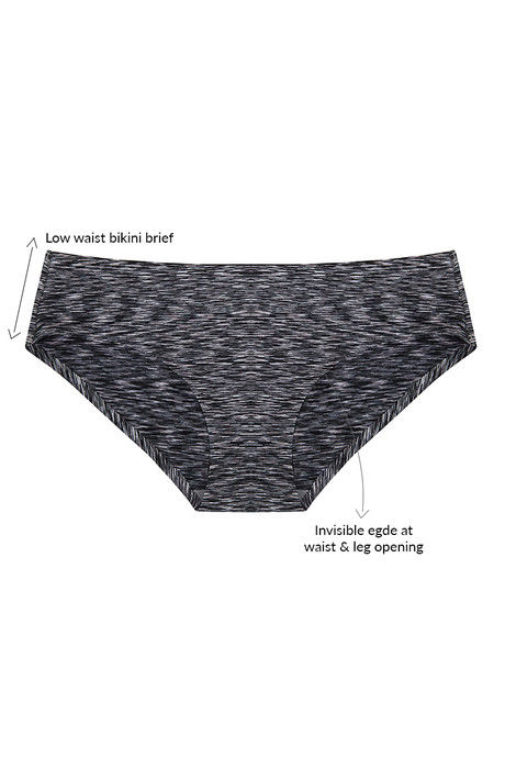 Zivame Abstract Print No Panty Line Bonded Bikini Panty-Grey — image 6