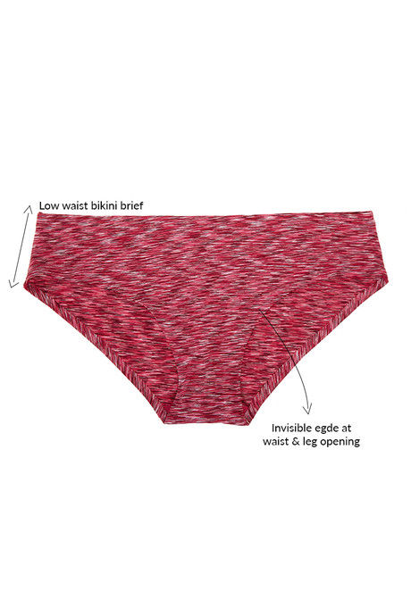 Zivame Abstract Print No Panty Line Bonded Bikini Panty-Pink — image 6