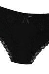 Zivame  Luxe Lace  Side Paneled Mid Rise Hipster Panty- Black — thumbnail 8