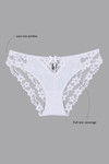 Zivame  Summer Bounty All Over Lace Low Rise Hipster Brief- White — thumbnail 5
