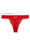 Zivame All Lace Criss Cross Front Low Rise Thong Panty-Red — thumbnail 5