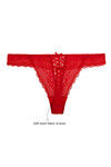 Zivame All Lace Criss Cross Front Low Rise Thong Panty-Red — thumbnail 6
