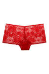 Zivame Smooth Lace Low Waist Boyshort Panty-Red — thumbnail 7