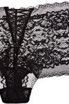 Zivame All Lace Embellished Mid Waist Boyshort Panty-Black — thumbnail 7