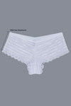 Zivame Meshy Affair Aztec Lace Boyshort Panty- White — thumbnail 5