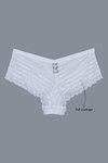 Zivame Meshy Affair Aztec Lace Boyshort Panty- White — thumbnail 6