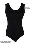 Zivame Medium Control No Leg Bodysuit With Bust- Black — thumbnail 5