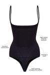 Zivame High Control Waist Shaping Bodysuit Camisole- Black — thumbnail 4