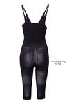 Zivame Seamless Medium Compression Knee Length Bodysuit- Black — thumbnail 7