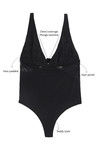 Zivame Sundown Double Layered Cups Wirefree Comfort Teddy with Inbuilt Thong- Black — thumbnail 6