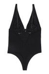 Zivame Sundown Double Layered Cups Wirefree Comfort Teddy with Inbuilt Thong- Black — thumbnail 7