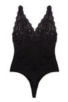 Zivame Sundown Collection Floral Lace Teddy with Inbuilt Thong- Black — thumbnail 6