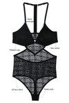 Zivame Sundown Sheer Lace Triangular Cup Teddy- Black — thumbnail 5
