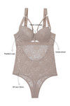 Zivame Sundown Sheer Lace Cage Style Teddy- Beige — thumbnail 5