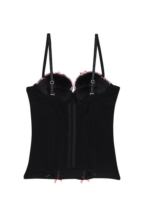 Zivame Sexy Little Bustier With G String - Black and Pink — image 5
