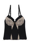 Zivame Lace Embrace Bustier With G-String - Charcoal Black — thumbnail 4
